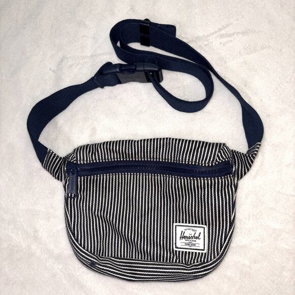 Herschel Supply Co. Fifteen Cotton Casuals Hip Pack In Navy Blue Hickory Stripe - Picture 2 of 4